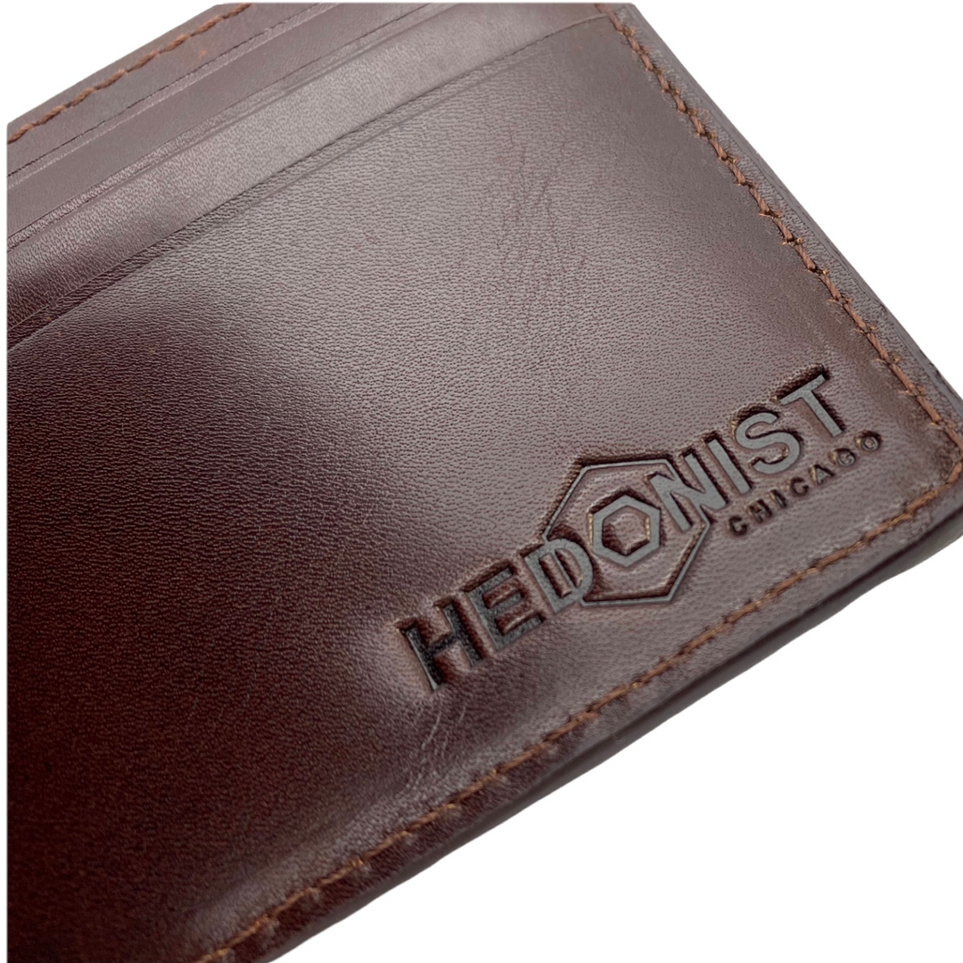 Dark Brown Leather Classic Wallet for Men -  free personalization