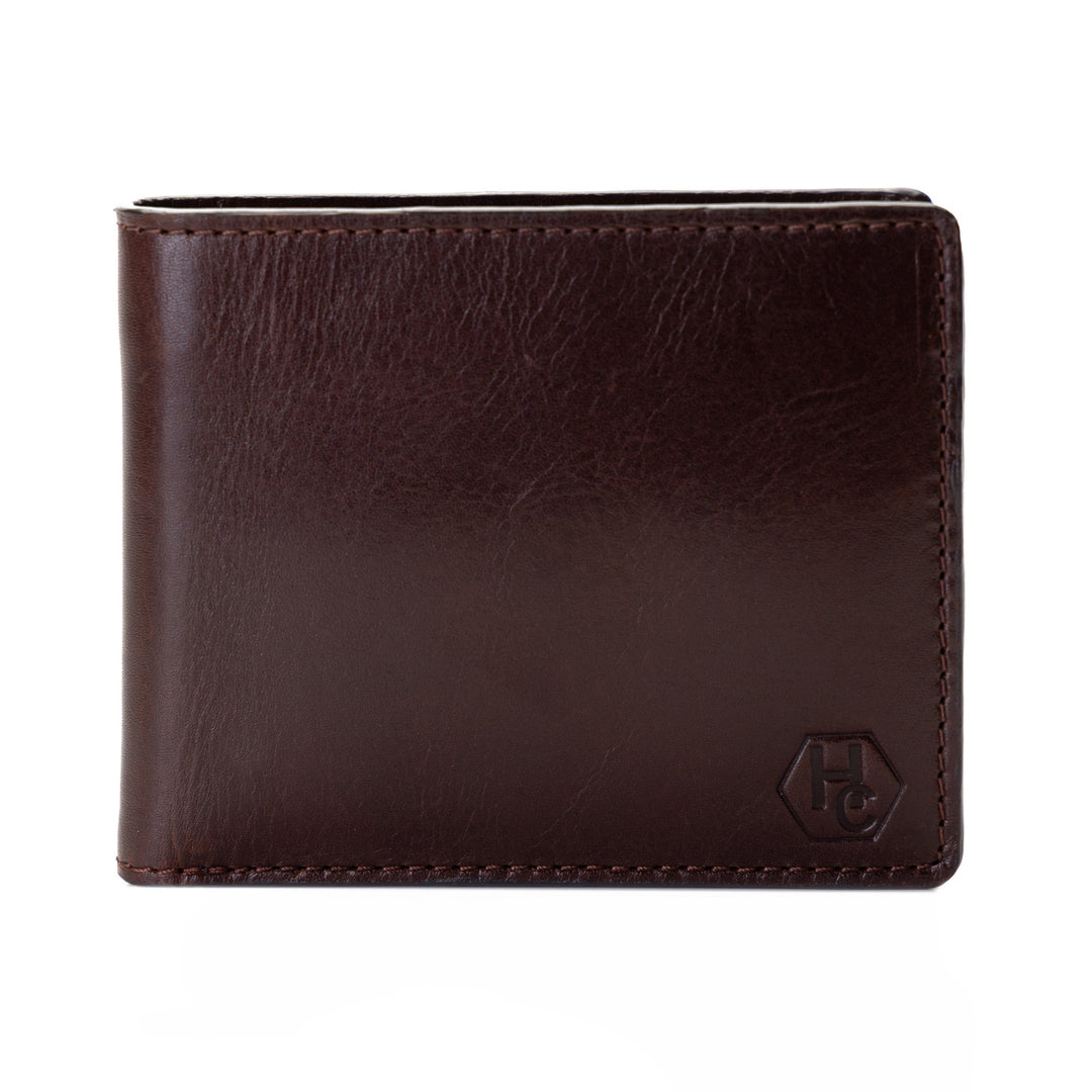 Dark Brown Leather Classic Wallet for Men from Hedonist Chicago