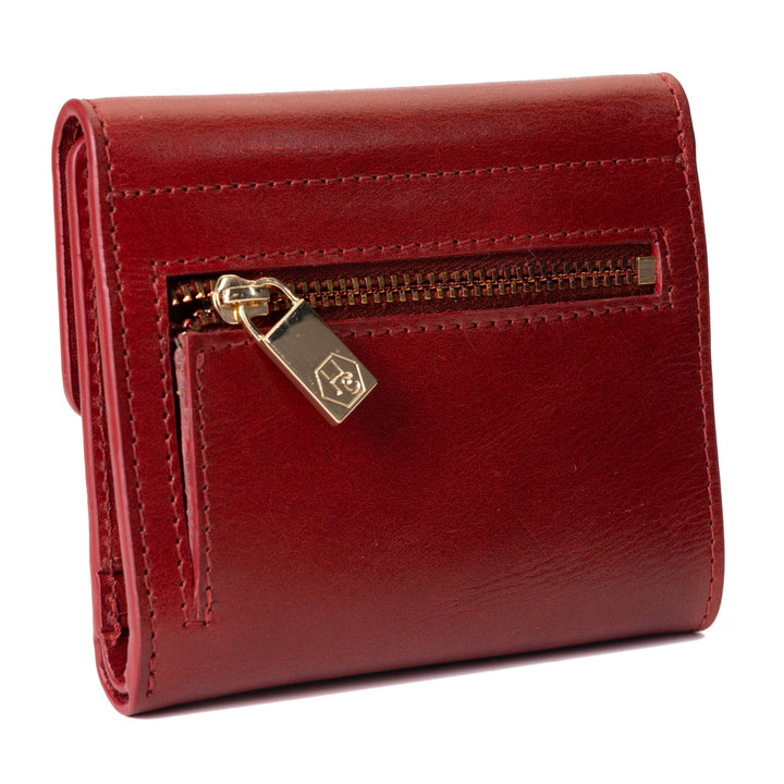 Small Red Leather Wallet for Women from Hedonist Chicago | Coin Pocket