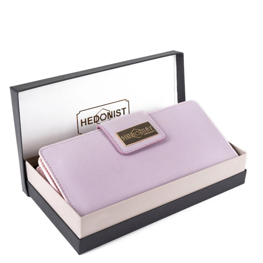 Women's Pink Leather Zip Wallet