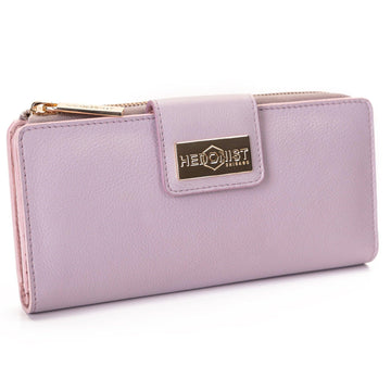 Women’s Pink Leather Travel Wallet – Color-Changing Finish