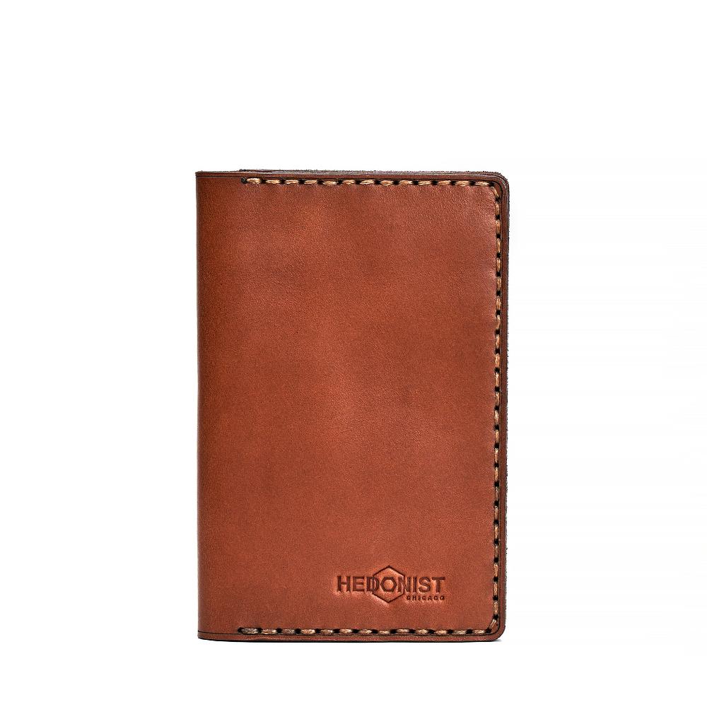 Handmade Leather Passport Case Light Mahogany | Hedonist Chicago