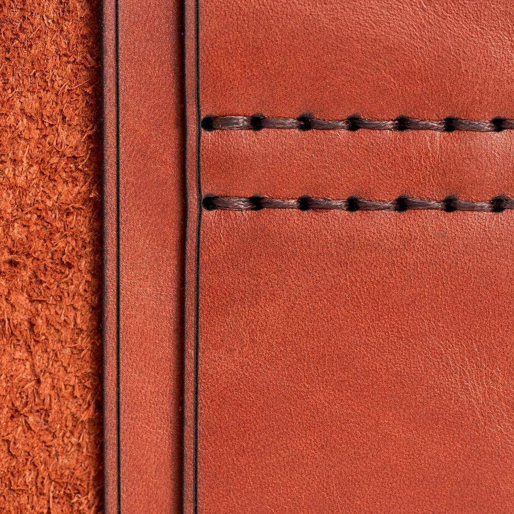 Handmade Leather Passport Case Red Brick Close | Hedonist Chicago