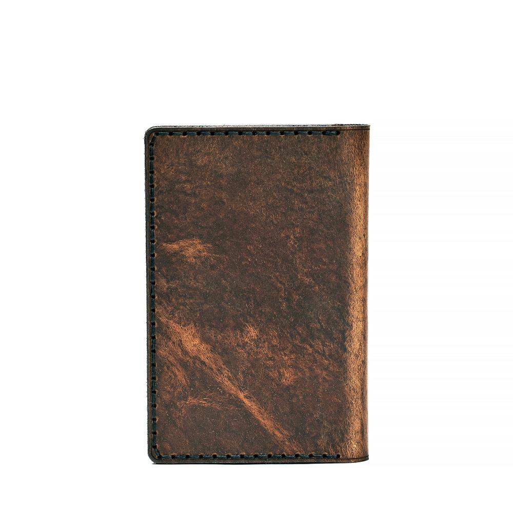 Handmade Leather Passport Case Tan Pull-Up Back | Hedonist Chicago