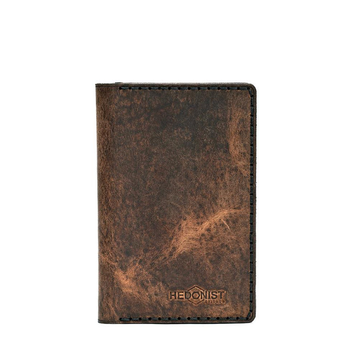 Handmade Leather Passport Case Tan Pull-Up | Hedonist Chicago