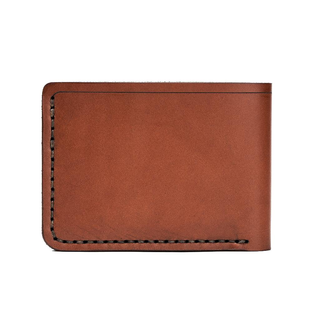 Handmade Men's Leather Wallet 4 Card Slots Whisky Back | Hedonist Chicago