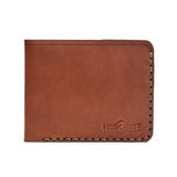 Handmade Men's Leather Wallet 6 Card Slots Medium - Brown
