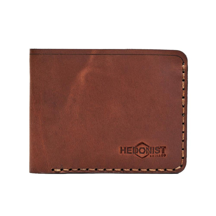 Handmade Leather Men's Wallet 6 Card Slots Whisky Pull-Up | Hedonist Chicago