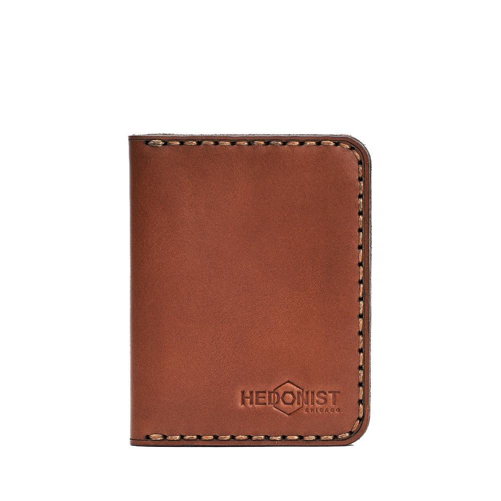 Handmade Men's Leather Wallet ID Slot & 4 Card Slots Whisky | Hedonist Chicago
