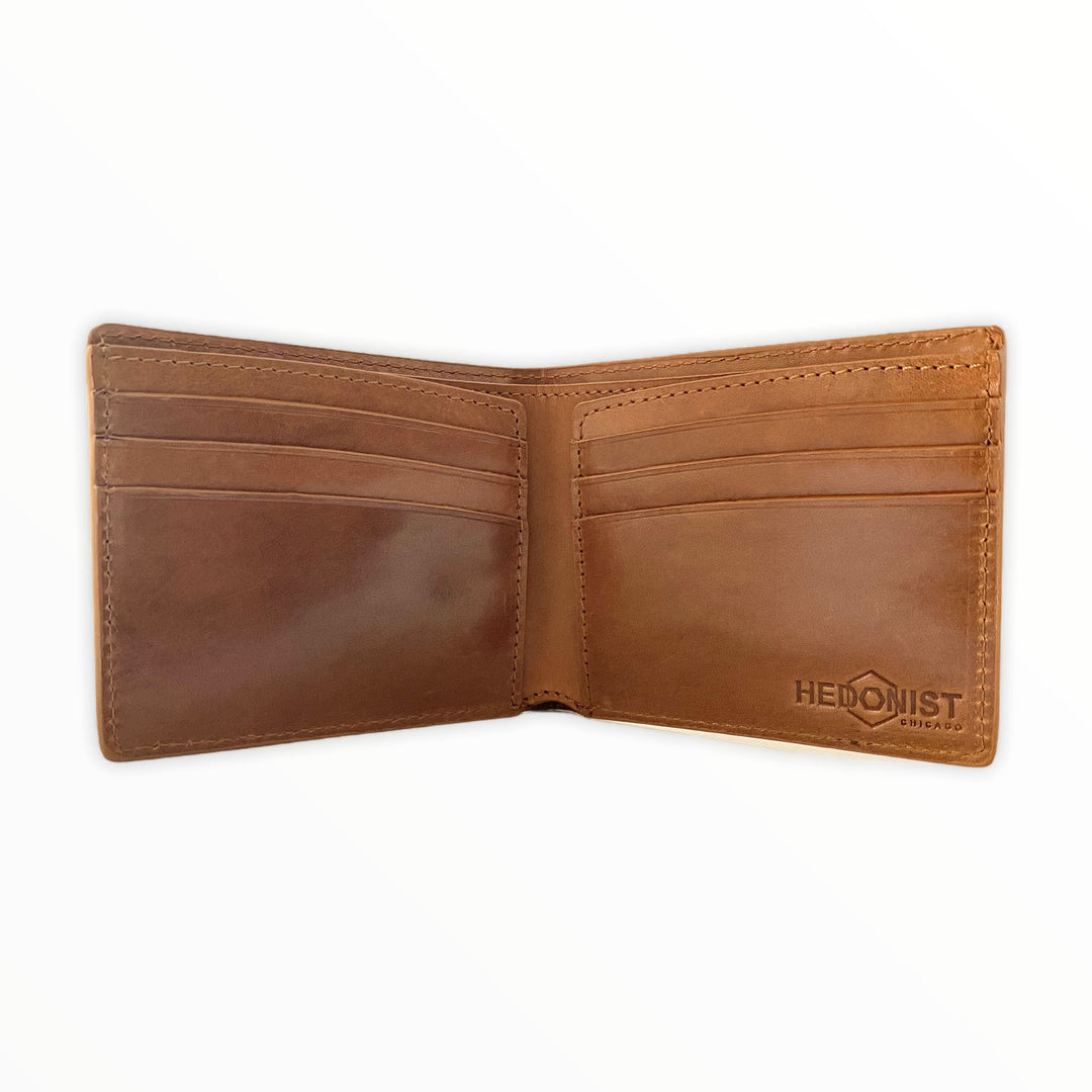 Brown Leather Wallet for Men - Venezia- with 6 cards slots