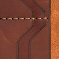 Handmade light mahogany pull-up leather card holder, 8 card slots, by Hedonist Chicago