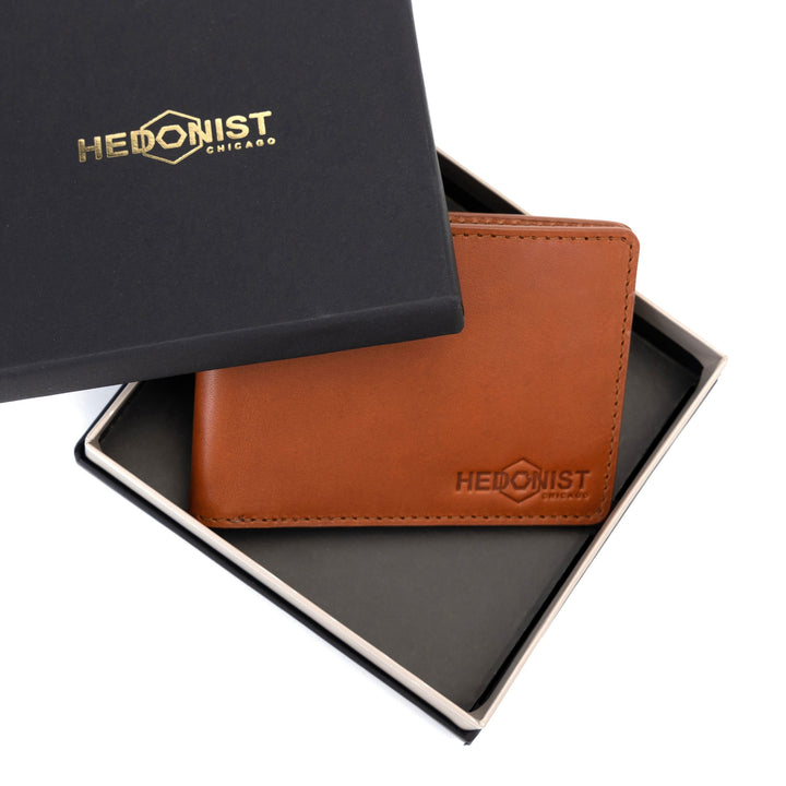 Men's Billfold Brown Leather Slim Wallet by Hedonist Chicago - Best Men's Wallets for Every Occasion