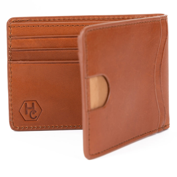 Men's Billfold Brown Leather Slim Wallet by Hedonist Chicago -  luxurious leather