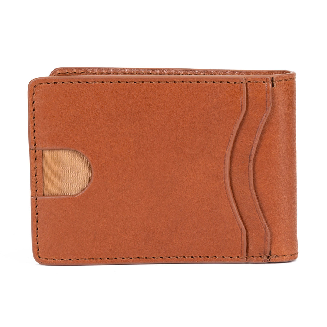 Men's Billfold Brown Leather Slim Wallet by Hedonist Chicago - quick access to most-used cards