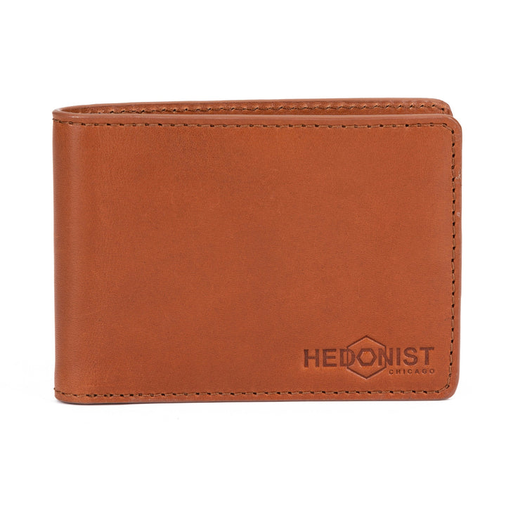 Men's Billfold Brown Leather Slim Wallet by Hedonist Chicago