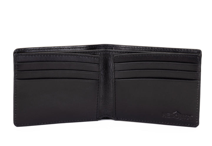 Black Leather Wallet for Men by Hedonist Chicago - classic design