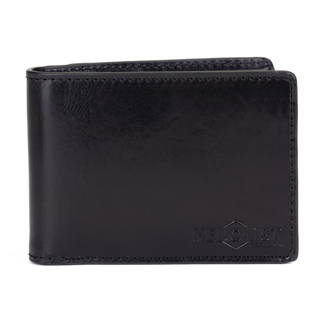 Men's Black Slim Bifold Wallet by Hedonist Chicago