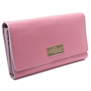 Women’s Pink Leather Trifold Wallet - Chic and Functional