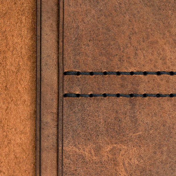 Hedonist Chicago tan passport case in tan, travel cover, full grain leather, flat lay view