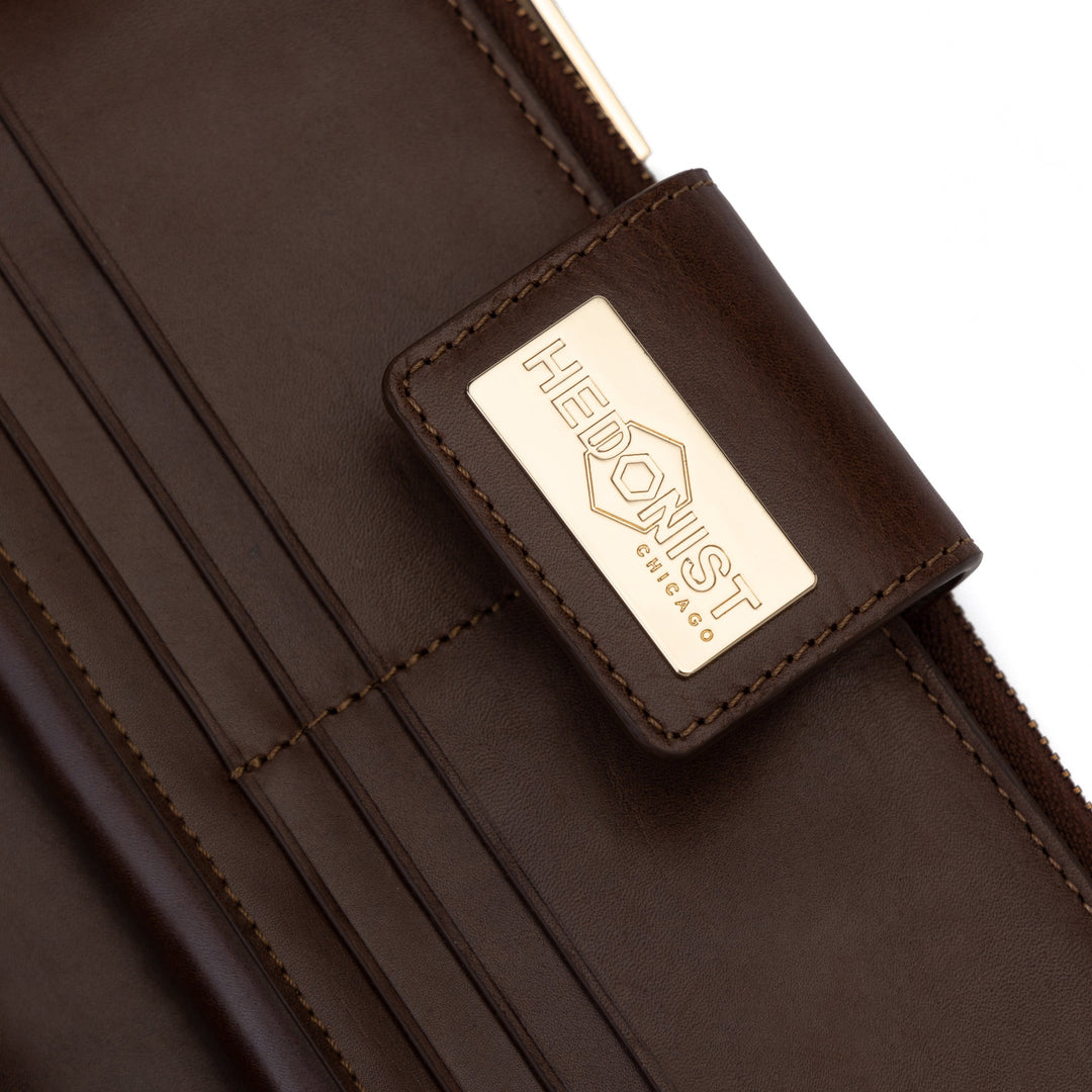 Long_Brown_Leather_Travel_Wallet_for_Women_snap