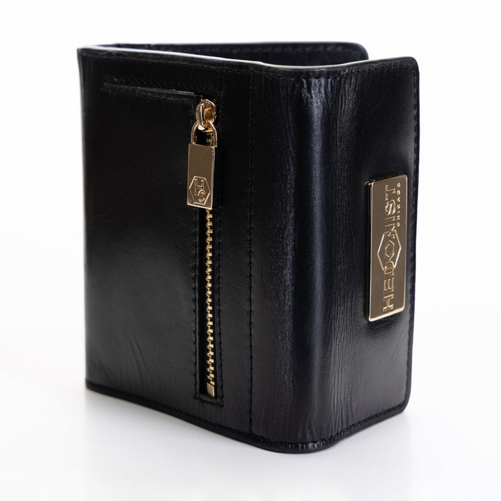 Women's Small Black Wallet in Smooth Leather by Hedonst Chicago | Cute Wallet