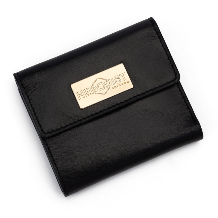 Women's Small Black Wallet in Smooth Leather by Hedonst Chicago | Snap